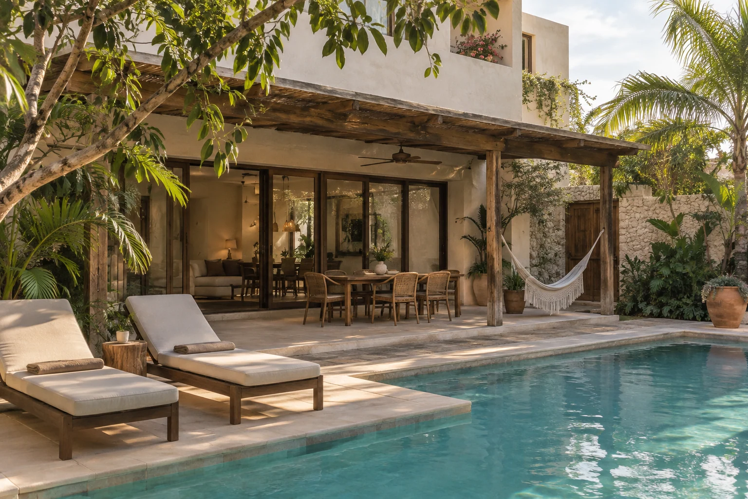 Casa de vacaciones con alberca privada y terraza